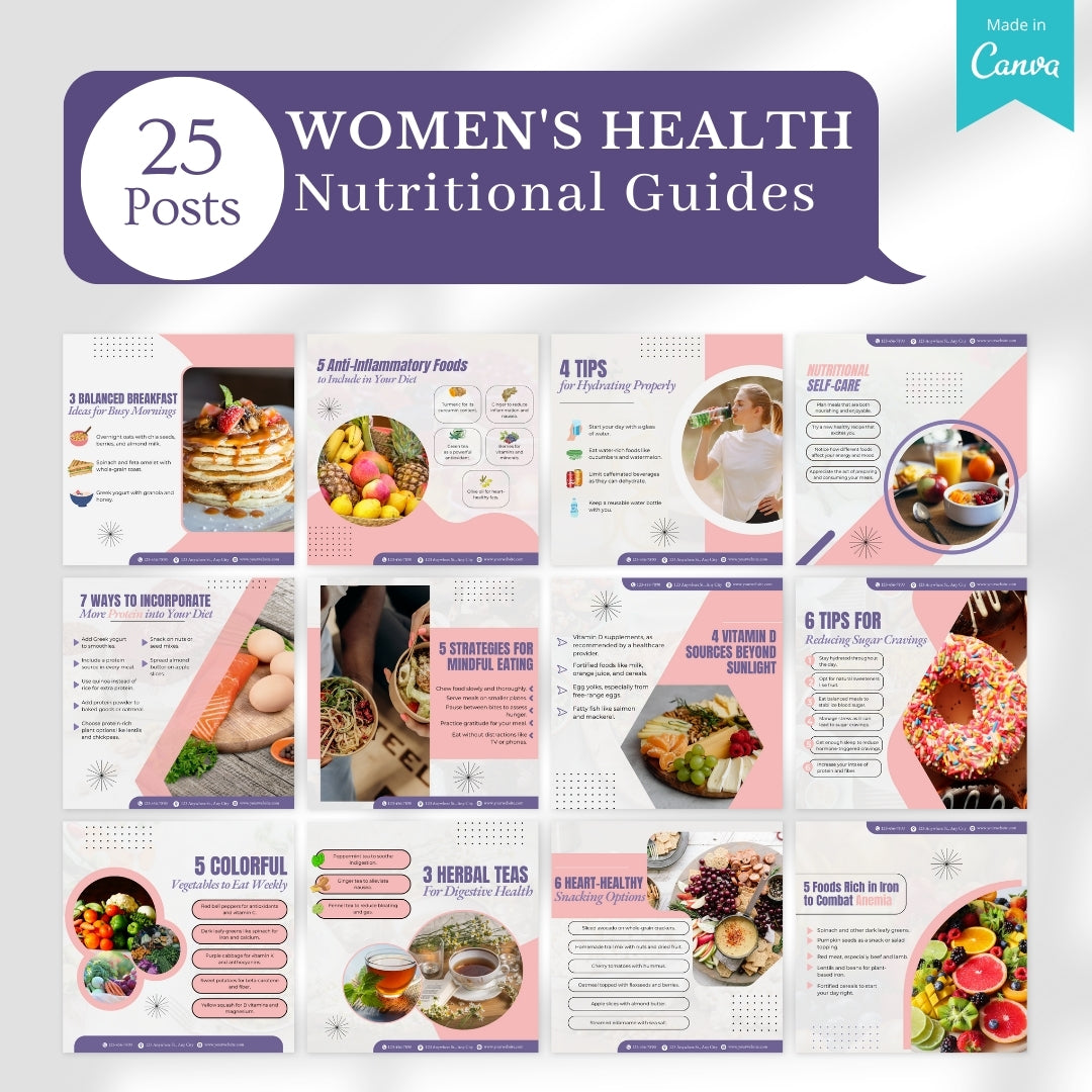 400 Women's Health  Posts - Social Media Templates