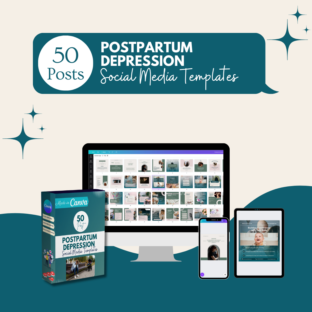 50 Postpartum Depression - Social Media Templates