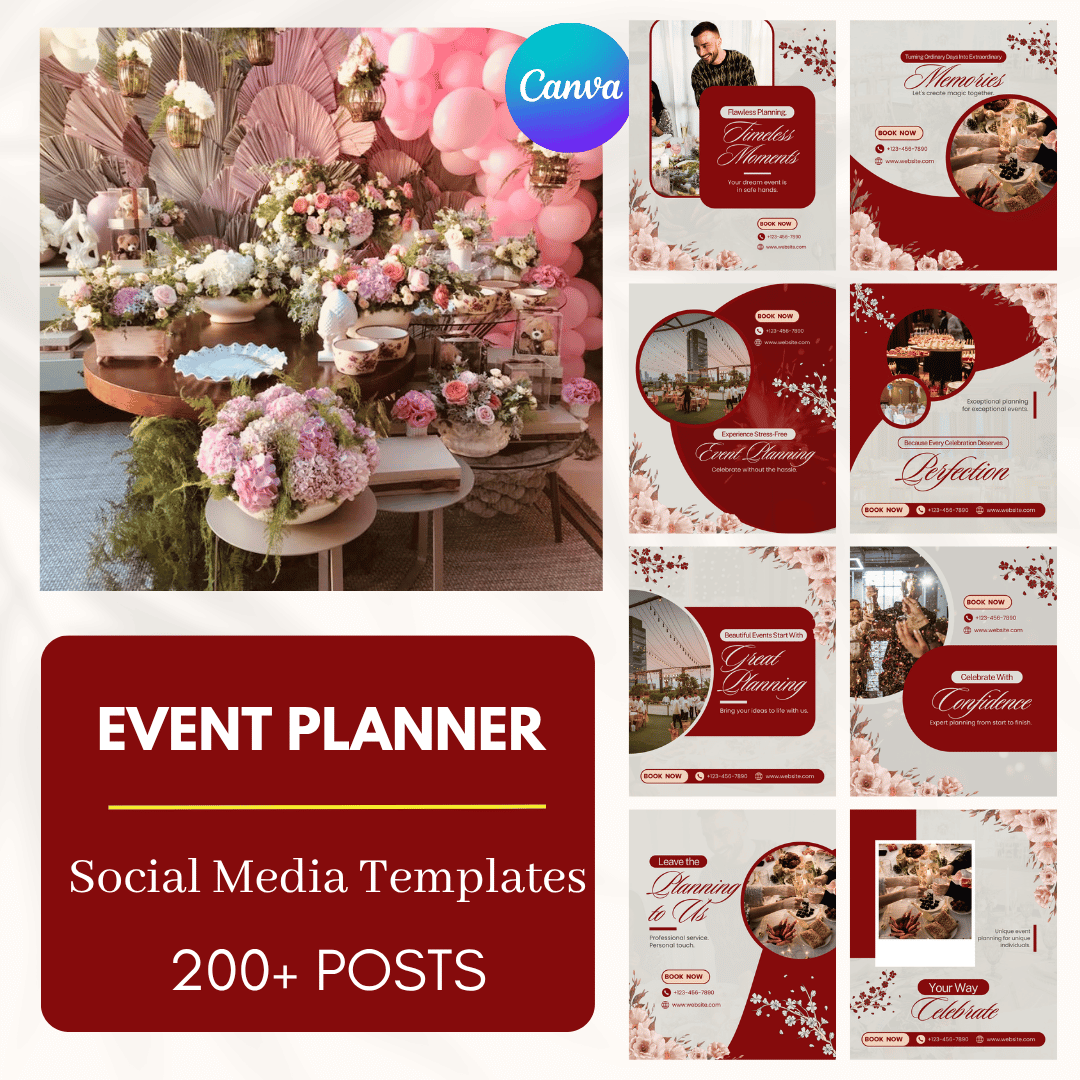 200 Event Planner Canva Templates