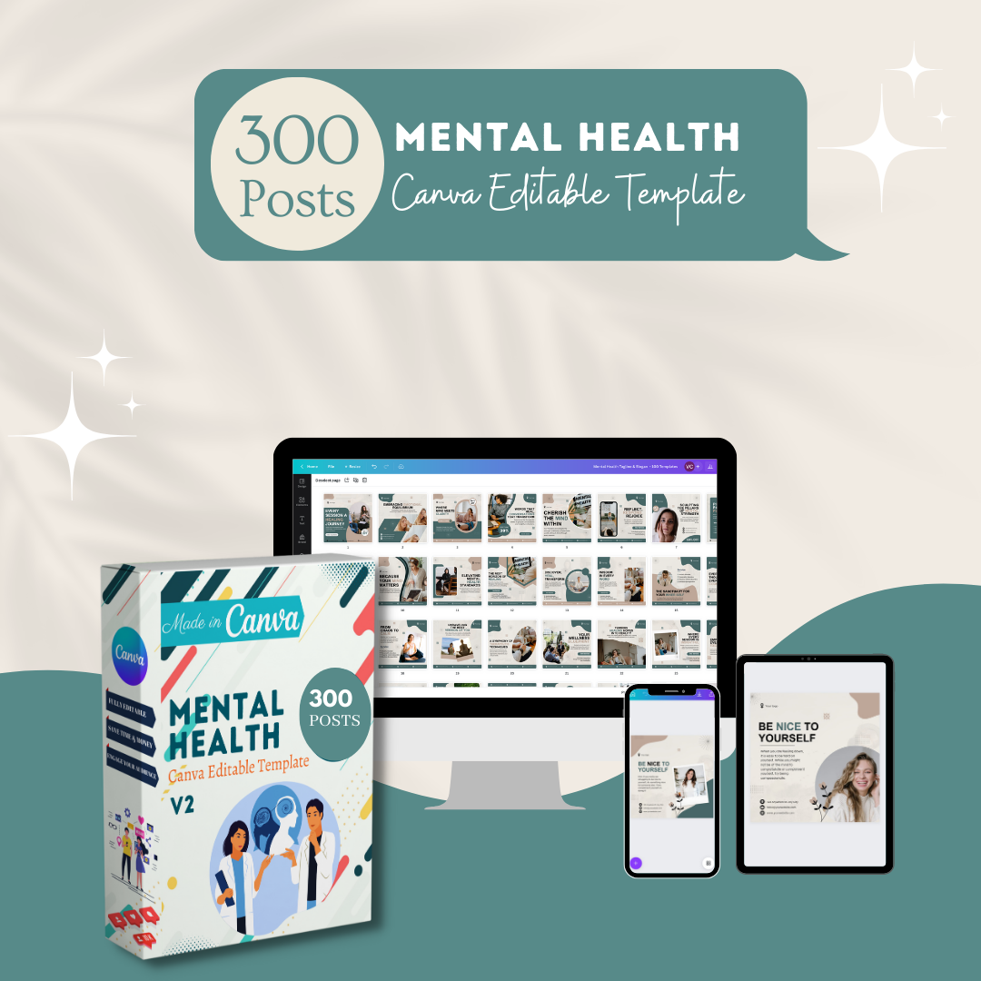 300 Mental Health (Vol.2) - Social Media Templates