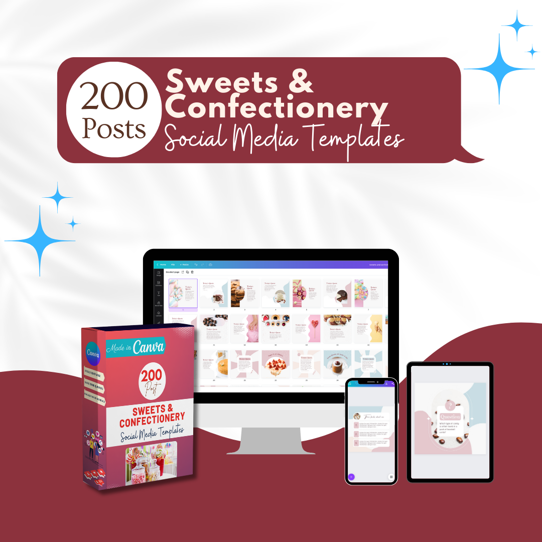 200 Sweets & Confectionery Posts - Social Media Templates