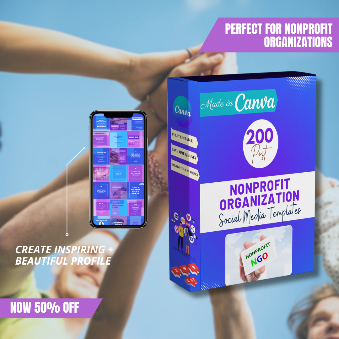 Organizations Posts 200 Nonprofit Organization Posts - Social Media Templates ...