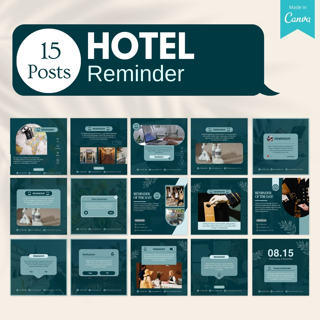 200 Hotel Canva Templates