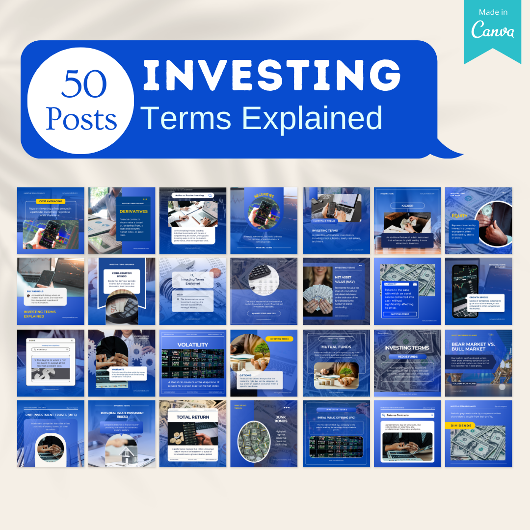 500 Investing Posts -  Social Media Templates