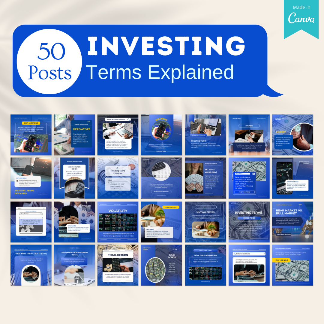 500 Investing Posts - Social Media Templates – Viralcontent.design