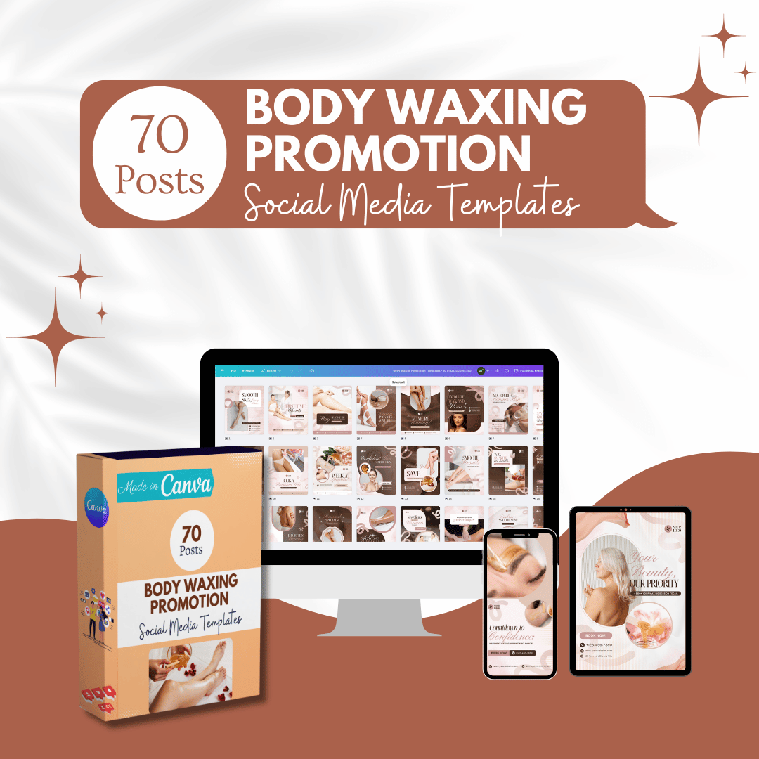 70 Body Waxing Promotion Canva Templates