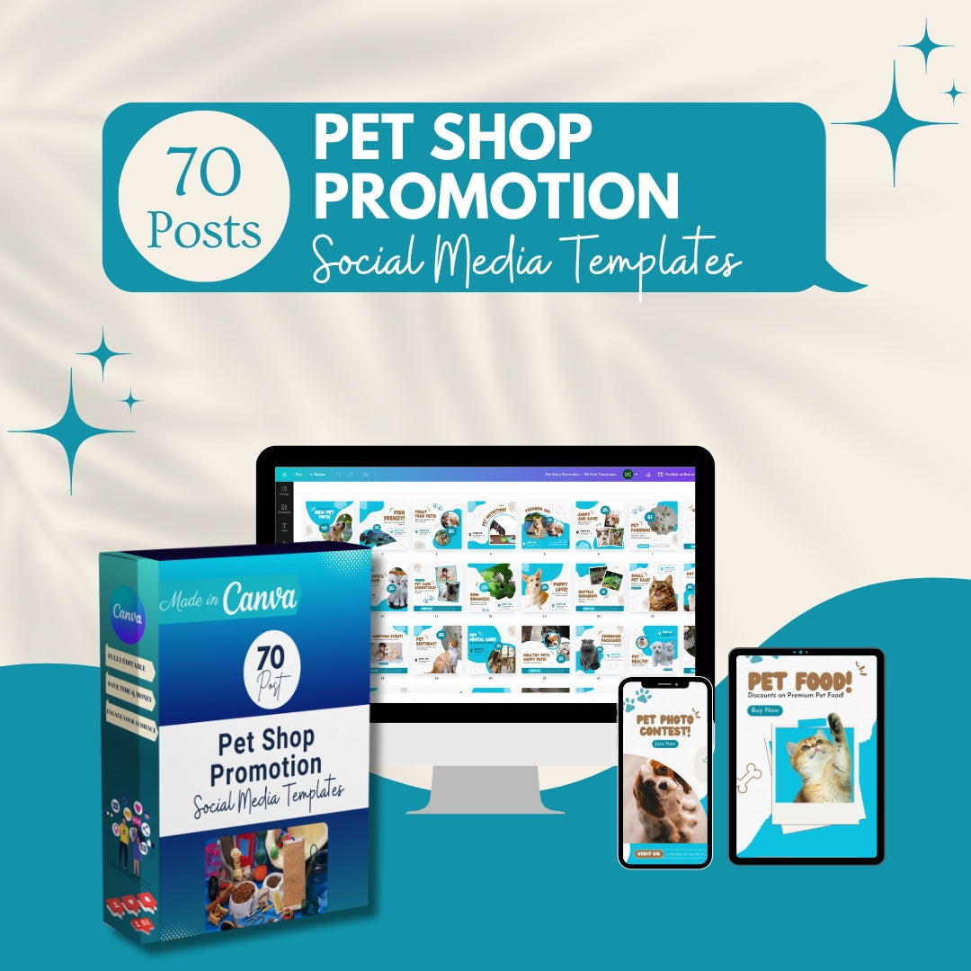 70 Pet Shop Promotion Canva Templates