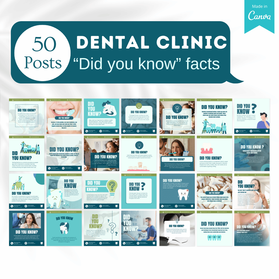 450 Dental Clinic Posts - Social Media Templates