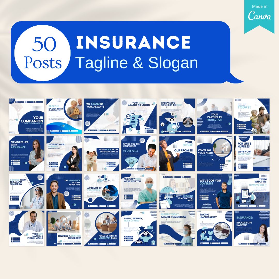 400 Insurance Posts - Social Media Templates – Viralcontent.design