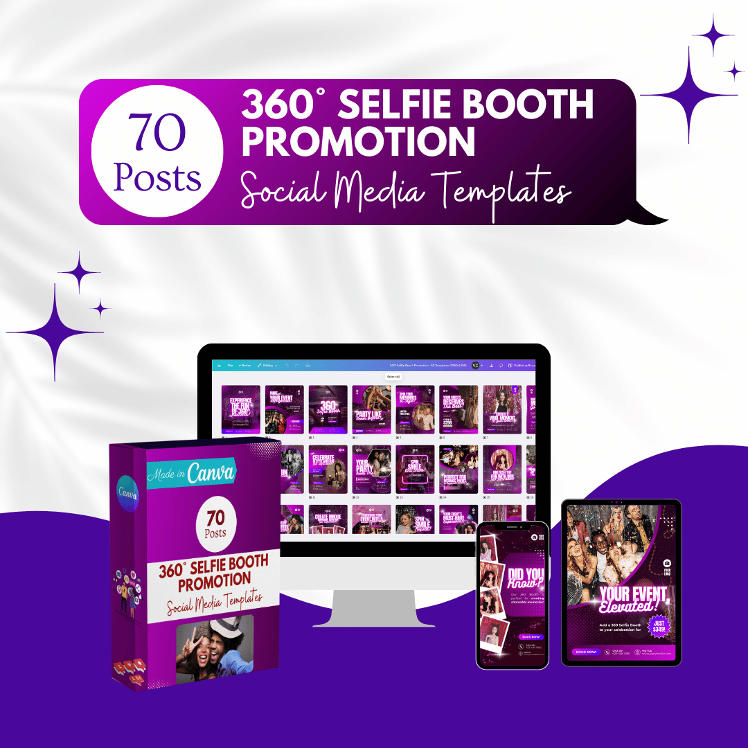 70 Selfie Booth Promotion Canva Templates