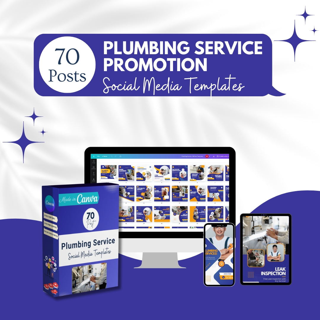 70  Plumbing Service Promotion Canva Templates