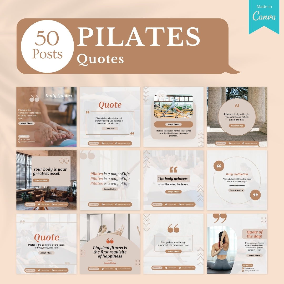 500 Pilates Post - Social Media Templates