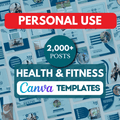 2000+ Fitness, Nutrition & Health Bundle - Social Media Templates