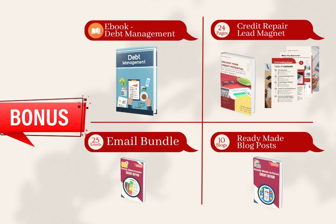 Fully customizable credit repair Canva templates for social media, including tips, infographics, and facts.