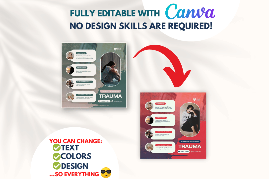 Mental health awareness infographic template, designed for wellness and mental health professionals