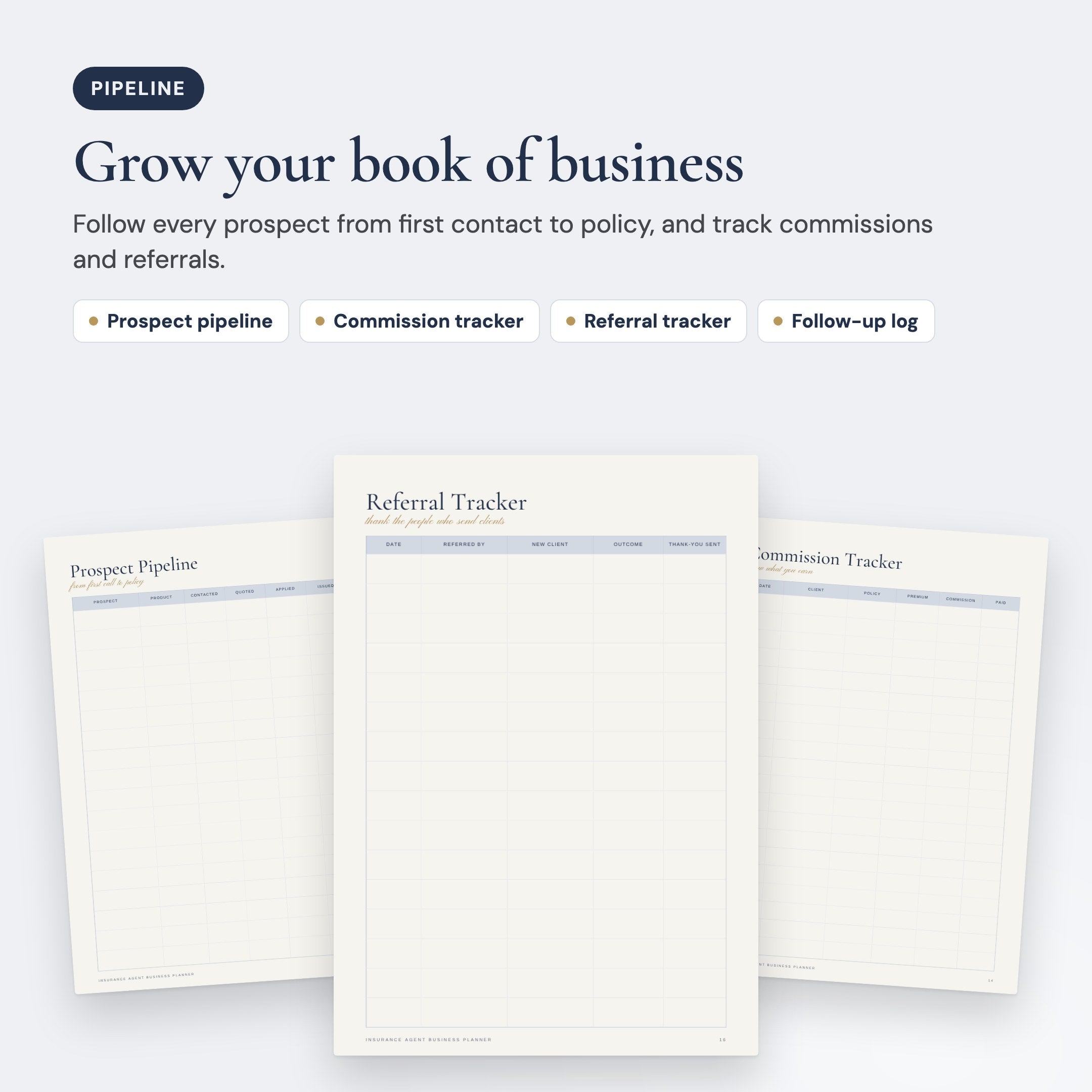 Insurance Agent Business Planner: Grow your book of business