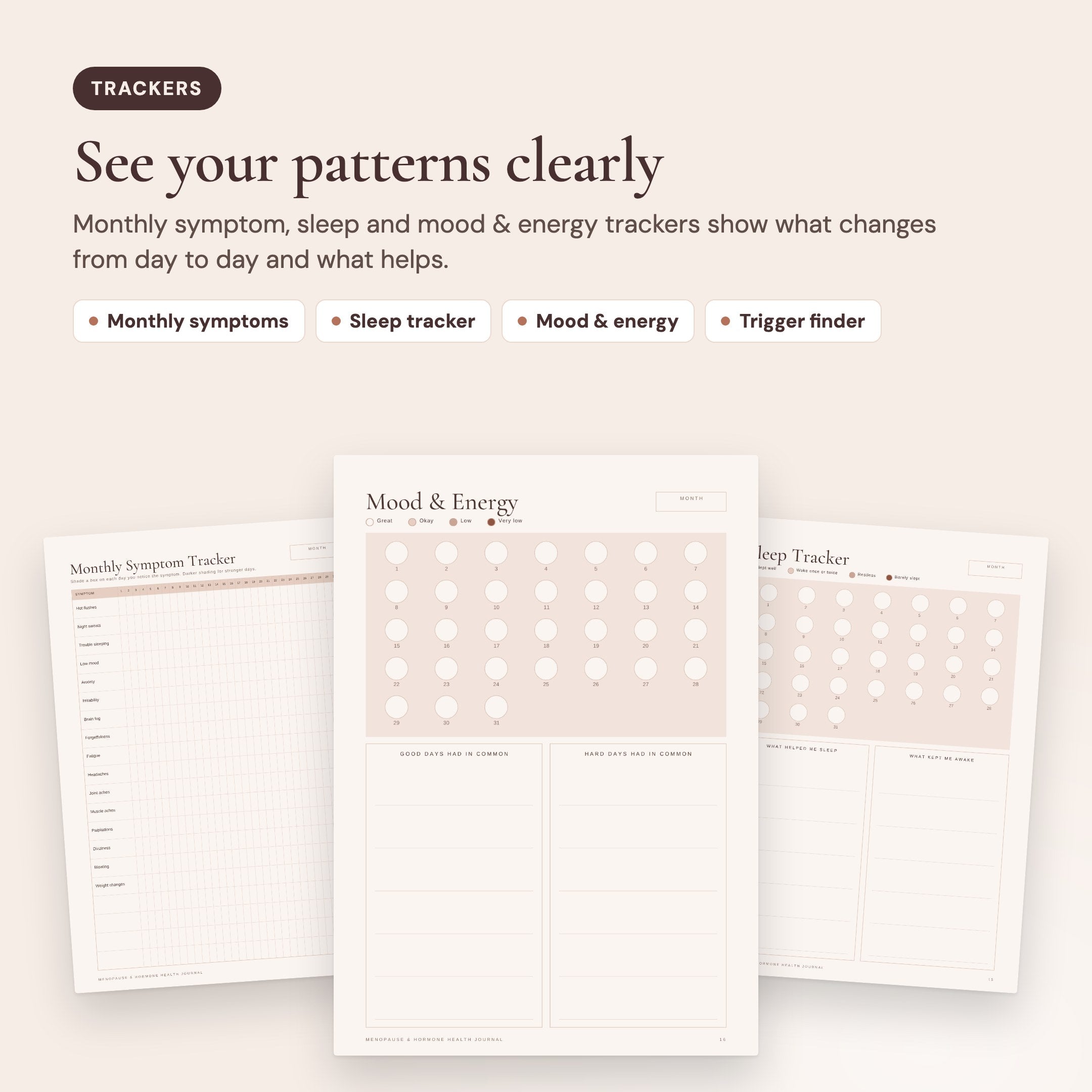 Menopause & Hormone Health Journal: See your patterns clearly