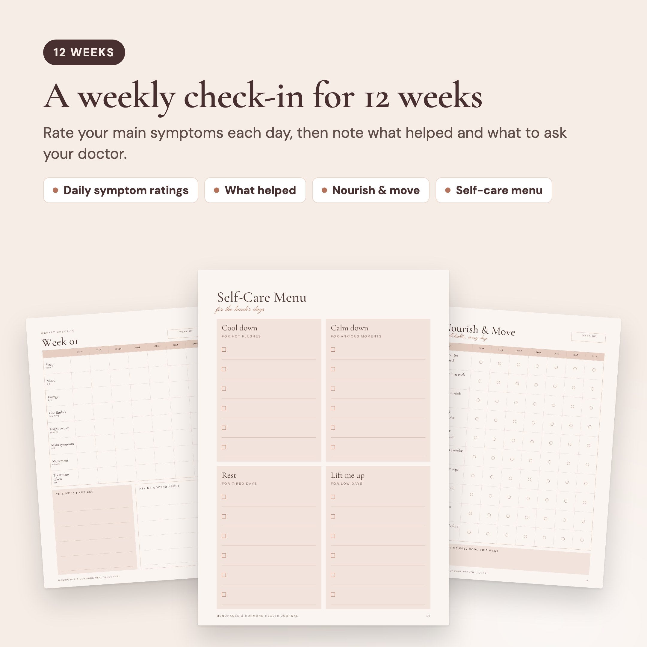 Menopause & Hormone Health Journal: A weekly check-in for 12 weeks