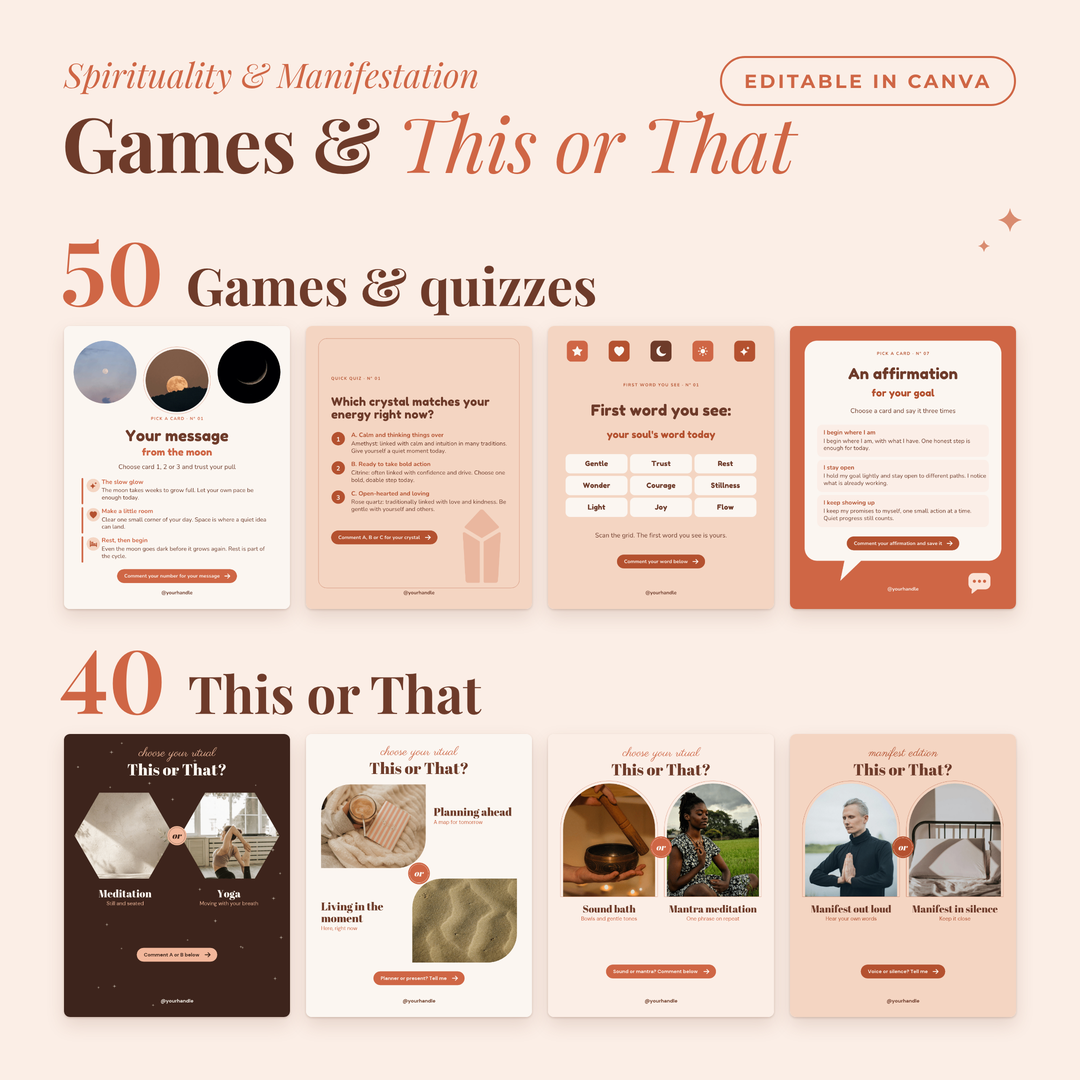 50 games and quizzes and 40 This or That templates