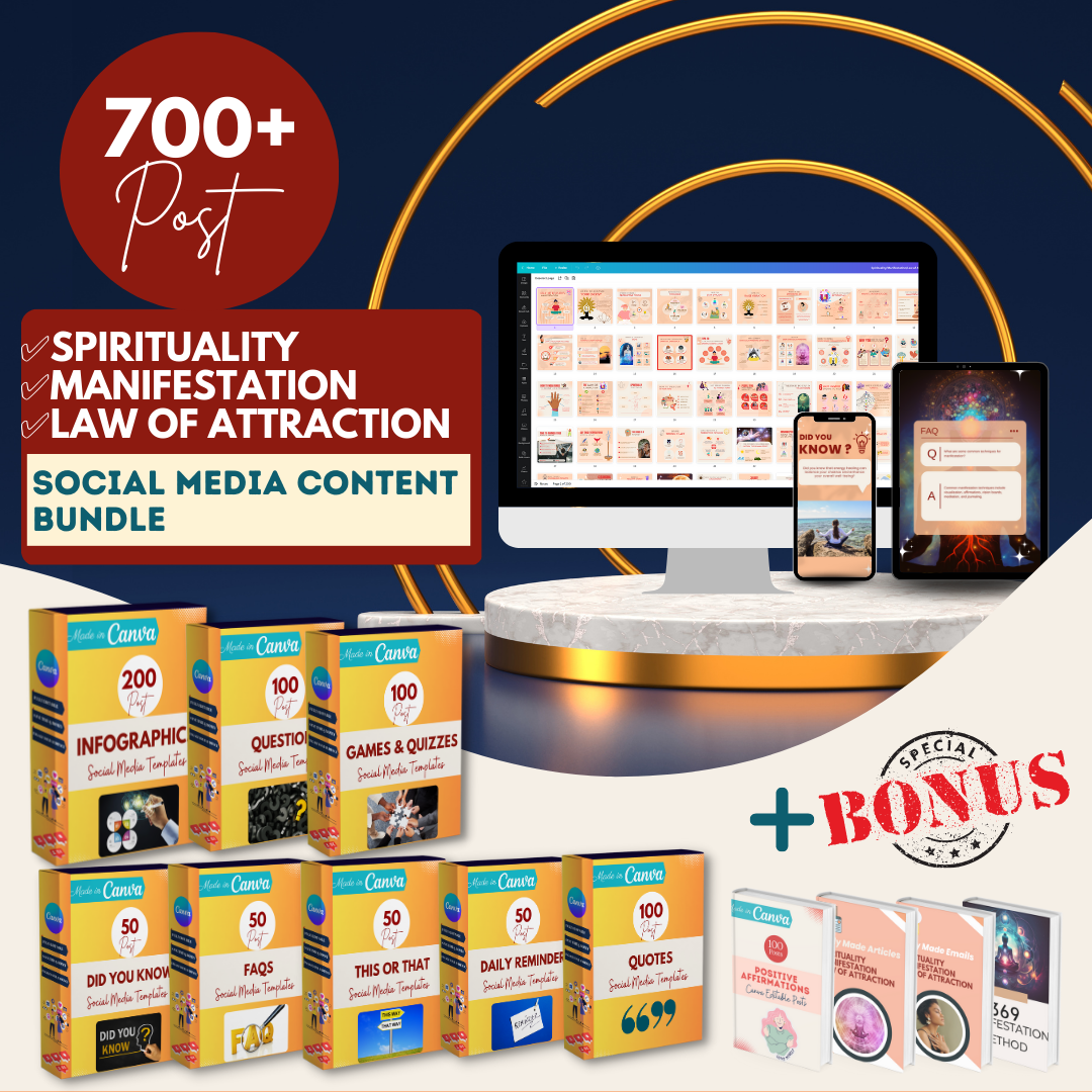 Spirituality/ Manifestation/ Law of Attraction Bundle- Social Media Templates