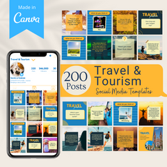 200 Travel & Tourism  Posts - Social Media Templates