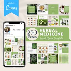 250 Herbal Medicine Posts - Social Media Templates