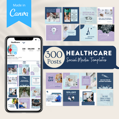 300 Healthcare Posts - Social Media Templates