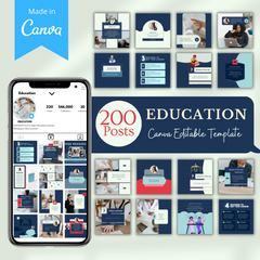 200 Education Posts - Canva Editable Templates