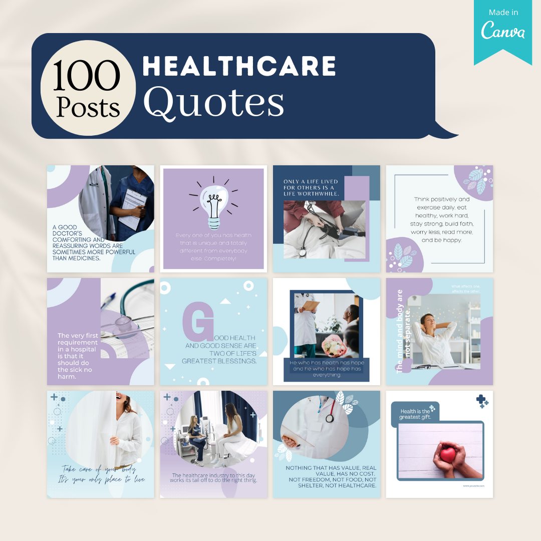 Twitter. Health Post Example 300 Healthcare Social Media Canva Templates – Viralcontent.design