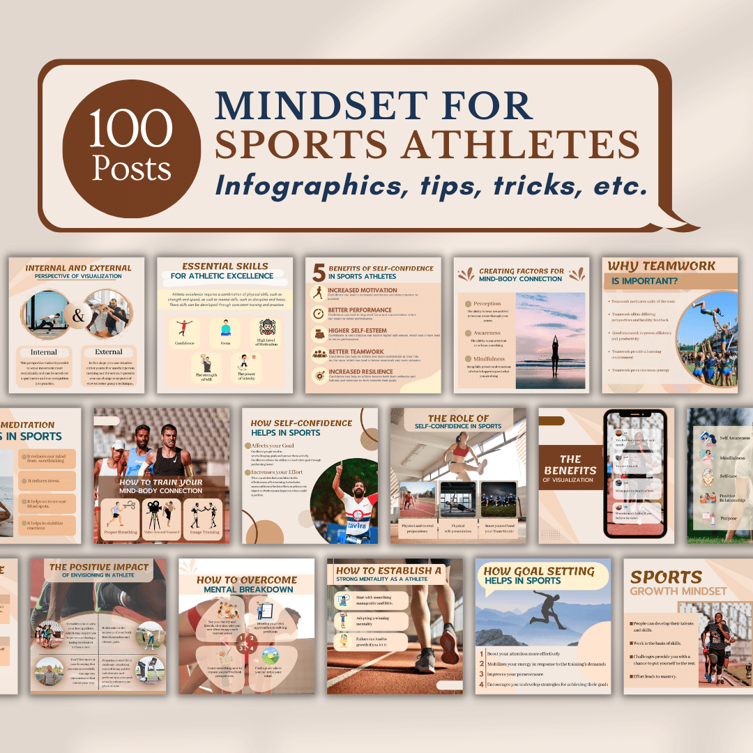 200 Mindset for Sports Athletes - Canva Editable Templates