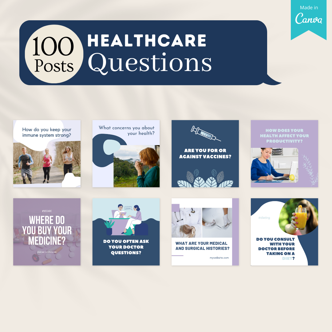 300 Healthcare Posts - Social Media Templates