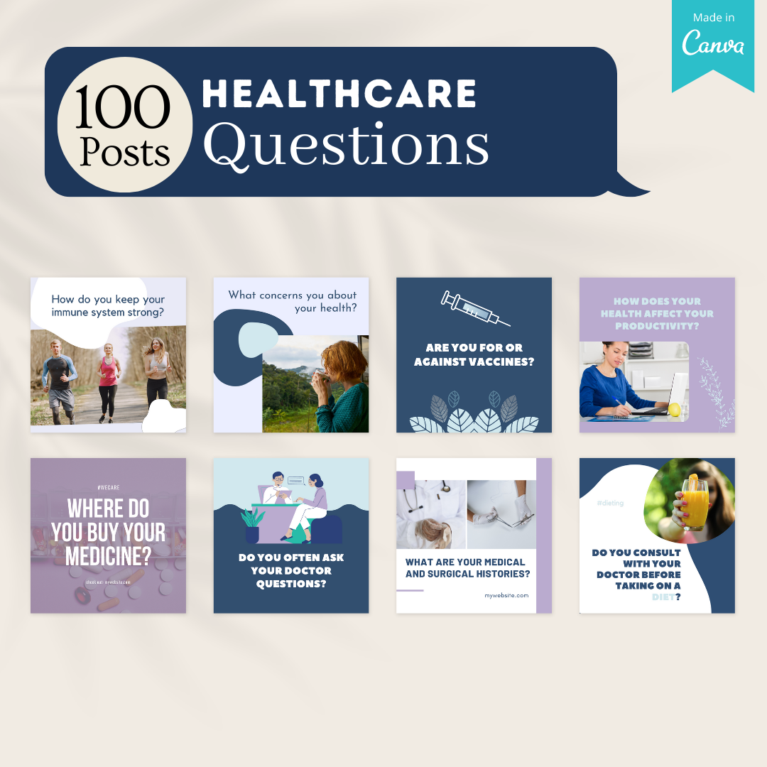 Twitter. Health Post Example 300 Healthcare Social Media Canva Templates – Viralcontent.design