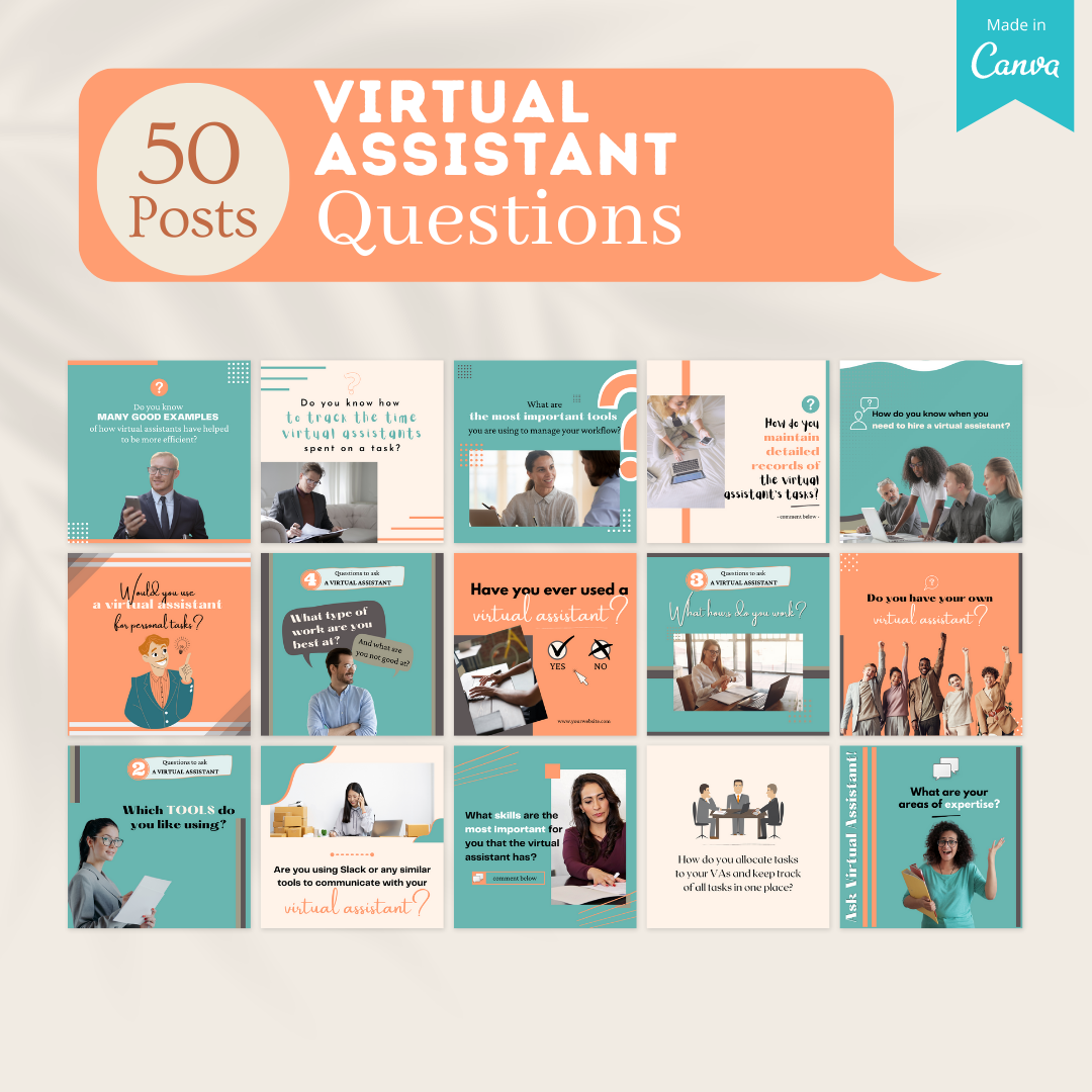 Virtual Assistant Bundle- Social Media Templates