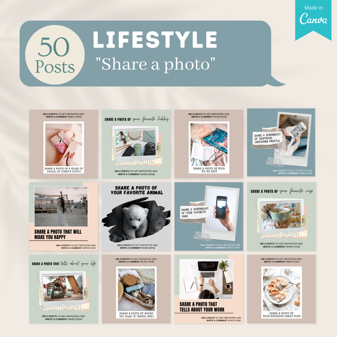 400 Lifestyle Posts (Vol. 2) - Social Media Templates