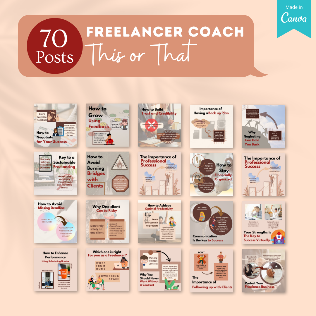 Freelancer Coach - Canva Editable Posts