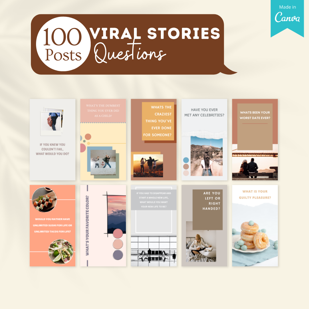 300 Viral Stories Social Media Templates Viralcontent.design
