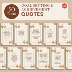 200 Goal Setting & Achievement  Posts - Social Media Templates