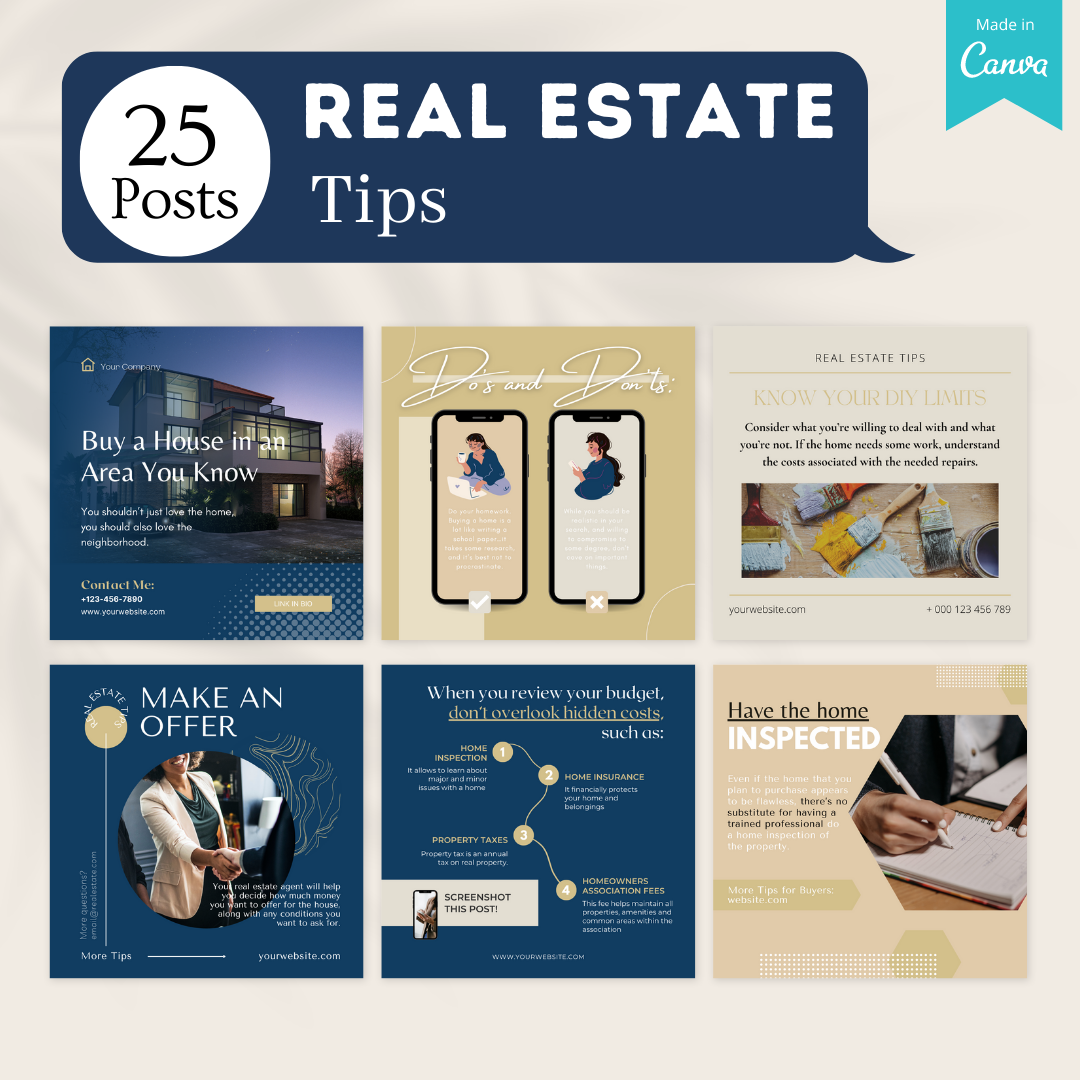 Real Estate LinkedIn Posts - Social Media Template