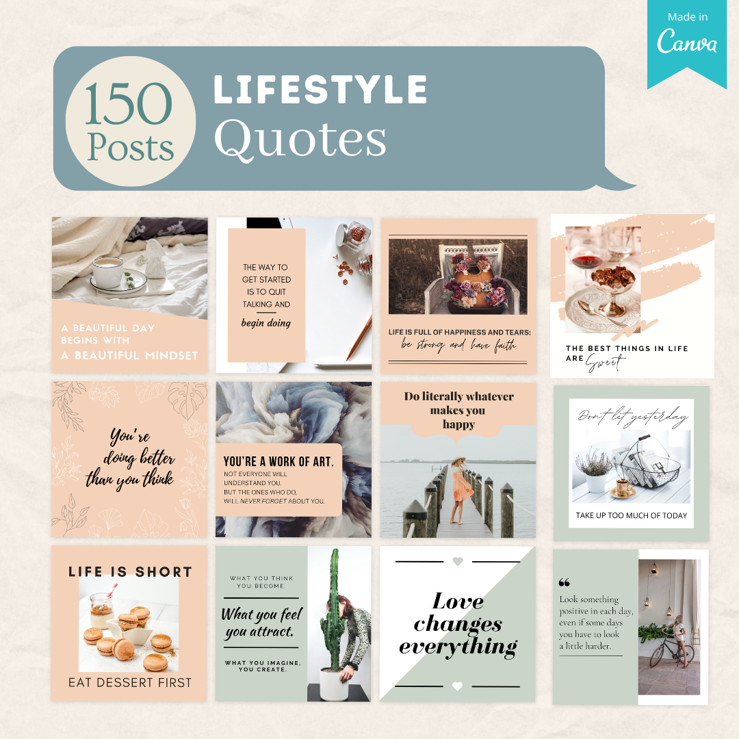 400 Lifestyle Posts (Vol. 2) - Social Media Templates