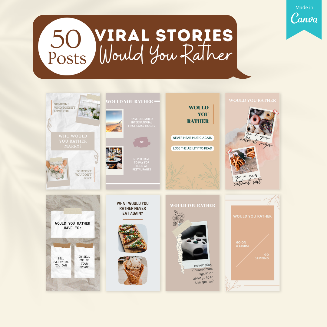 300 Viral Stories Social Media Templates Viralcontent.design