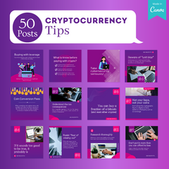 400 Cryptocurrency Posts -Social Media Templates