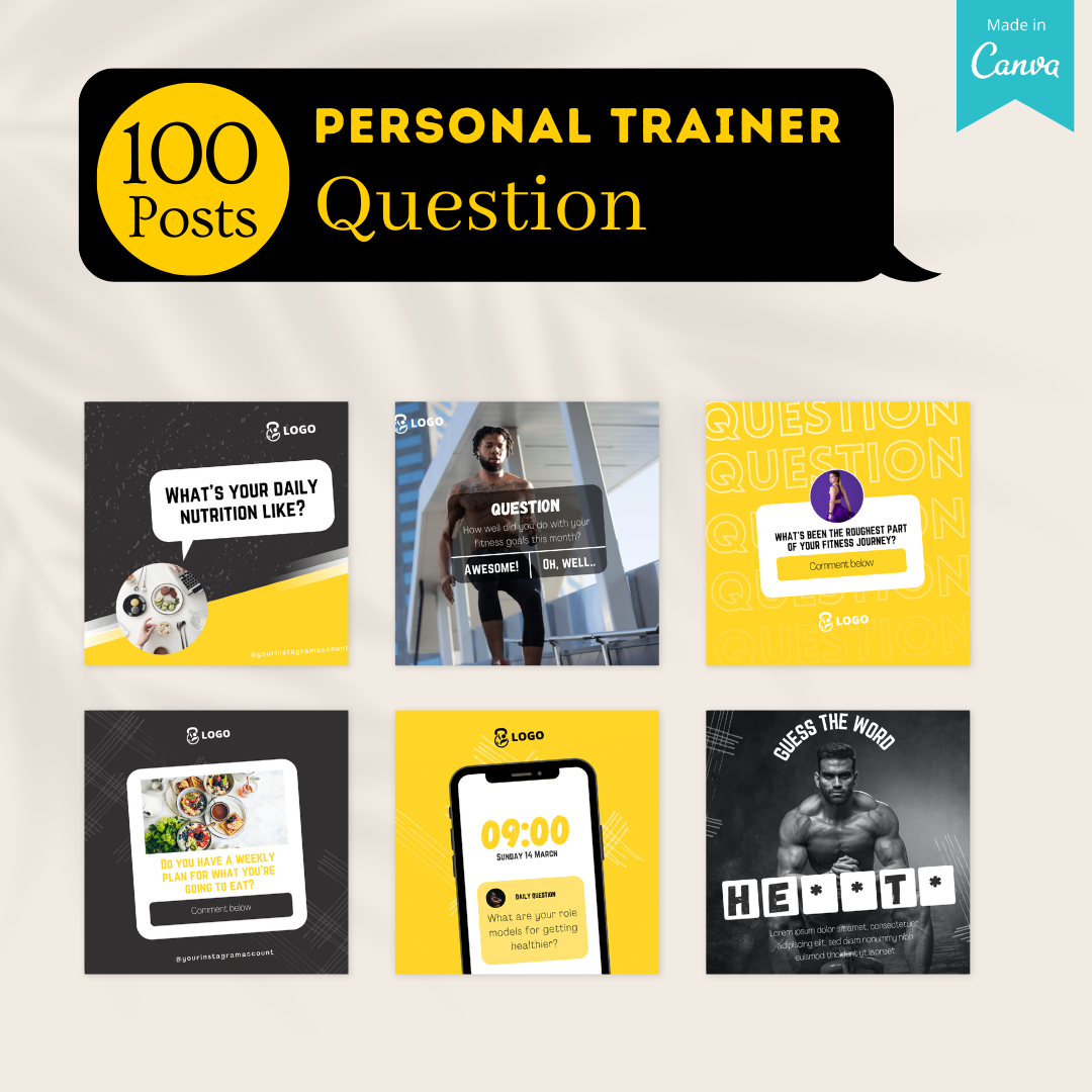 300 Personal Trainer Posts - Social Media Templates