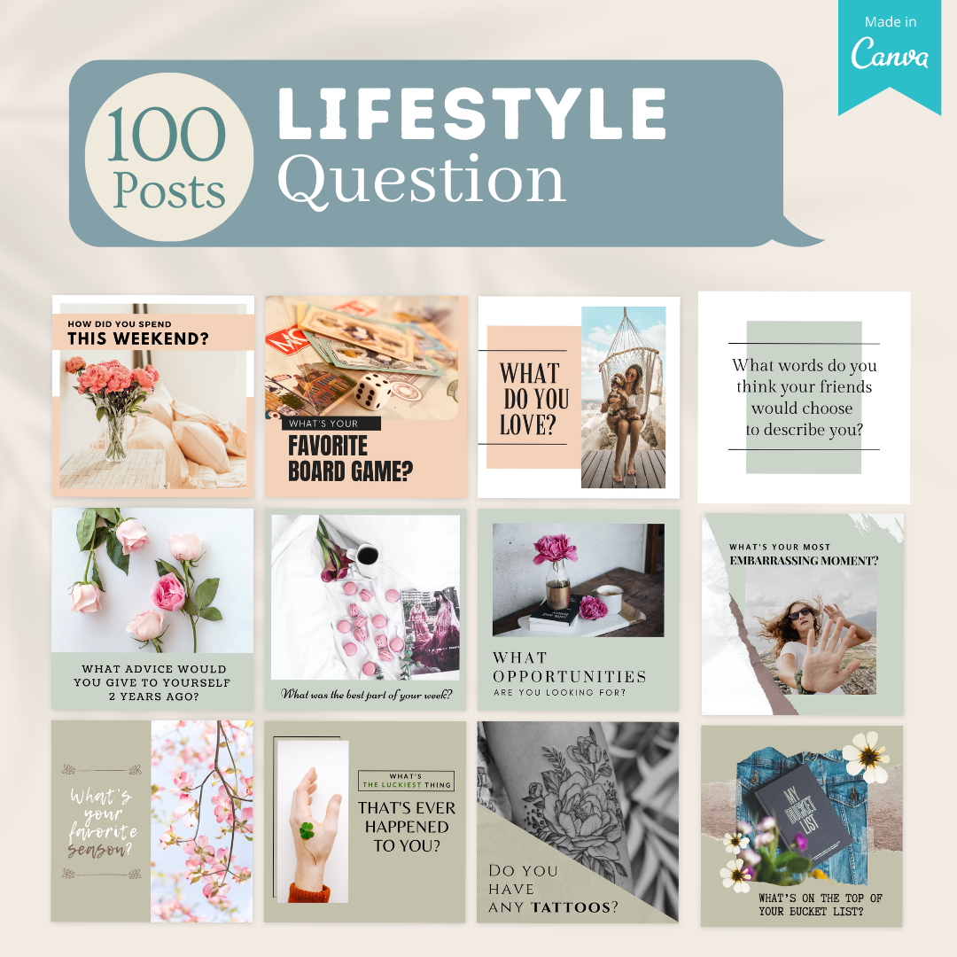 400 Lifestyle Posts (Vol. 2) - Social Media Templates