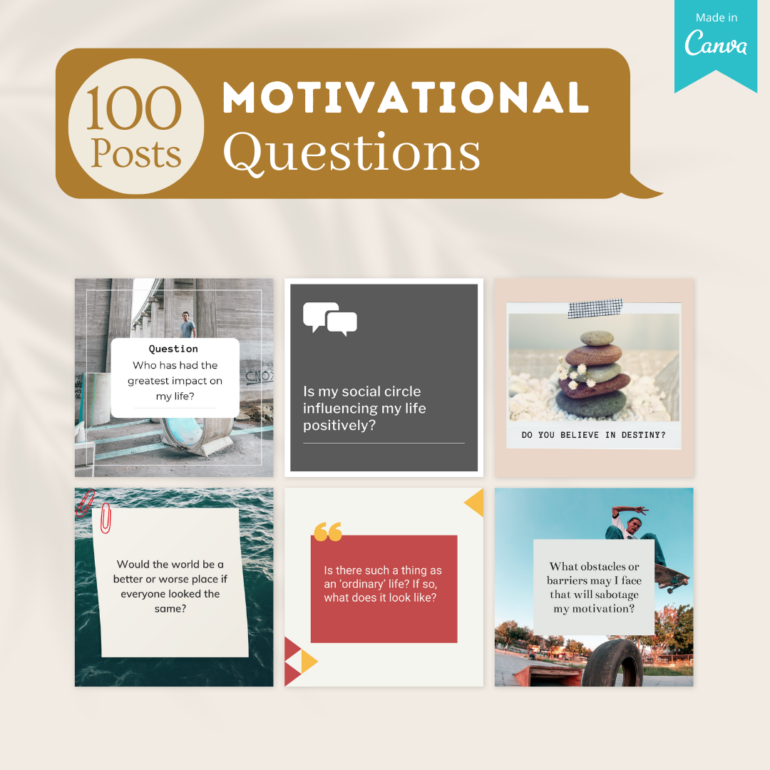 400 Motivational Posts - Social Media Templates