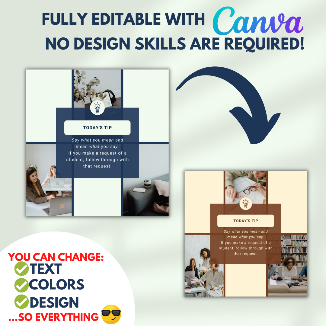 200 Education Posts - Canva Editable Templates – Viralcontent.design