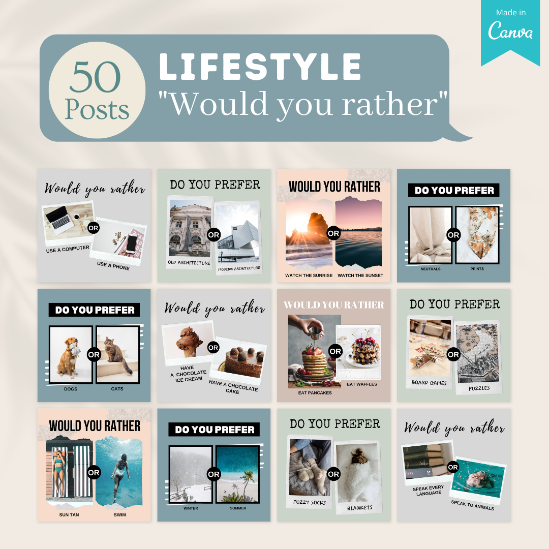 400 Lifestyle Posts (Vol. 2) - Social Media Templates