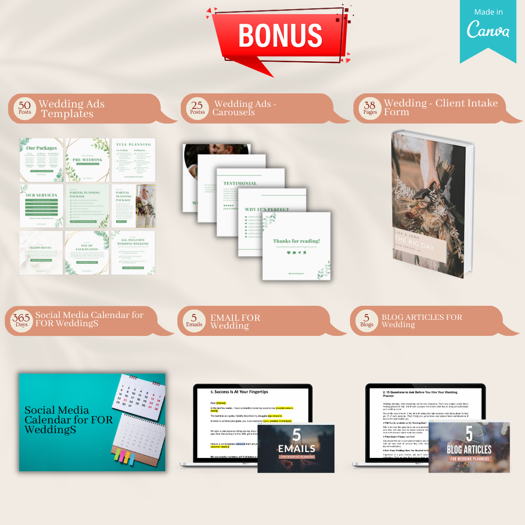 380+ Wedding Bundle - Social Media Template