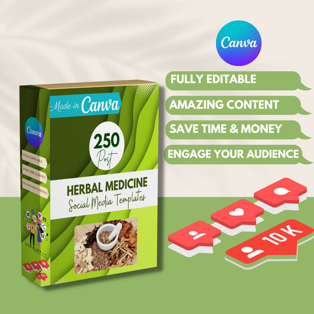 250 Herbal Medicine Posts - Social Media Templates