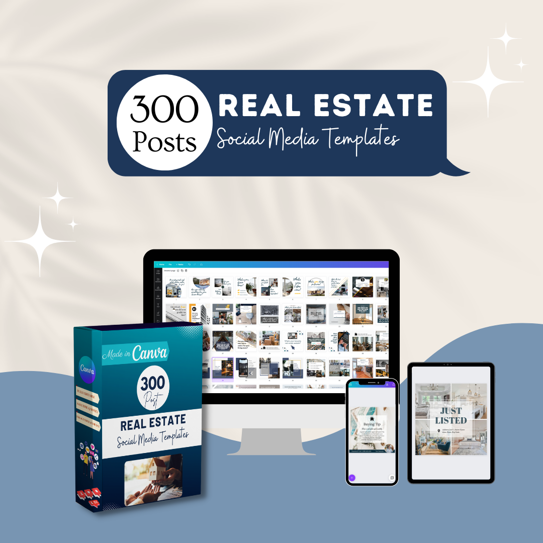 300 Real Estate Posts - Social Media Templates